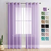 MRTREES Cortina para Ventana Dormitorio Translúcidas Visillos Paneles para Ventanas Sala para Niños Sala Comedor 2…